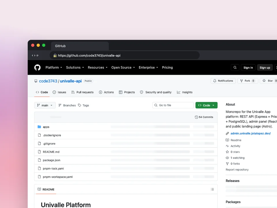 Univalle API